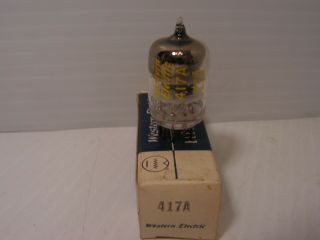 Vintage Western Electric 417a Audio Vacuum Tube Appears To Be Old Stock