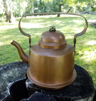Vintage Eskilstuna 1.  5 Liter Copper Tea Kettle Teapot Sweden