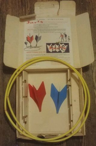 Vintage Yard Jarts Game Box Only With 2 Hoops Outdoor Toss Throw Darts