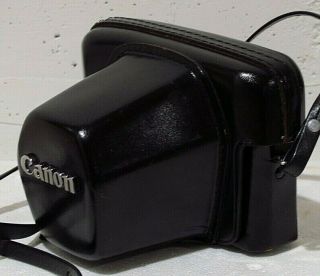 Vtg Canon Ft Ftb Etc 35mm Slr Fitted Black Leather Camera Case Great Cond