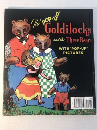 The “pop - Up” Goldilocks And The Three Bears - Hardcover - 1934 Reprint