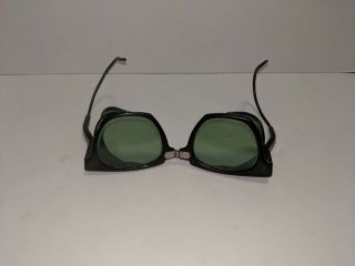 Vintage Green Lenses Welding Glasses Motorcycle Goggles