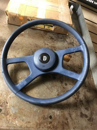 79 80 81 82 Vintage Datsun 310 Steering Wheel Navy Blue (0229 Stamped On Hub)