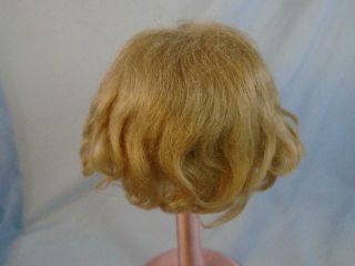 Vintage Doll Wig Kemper Originals Synthetic Small Size Blonde Mohair 8 - 9