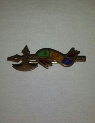 Vintage Improved Order Of Redmen Degree Of Pocahontas Secret Society Pin Jewelry