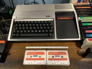 TI 99/4A Computer w/ 31 Games Keyboard / Joystick / Cassette RCA to TV 4