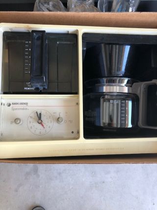 Vintage Black & Decker Spacemaker Drip Coffee Maker Clock Timer