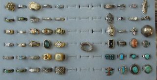 Vintage Rings " 30 Fashion Rings & 24 Silver Rings " Plus A Bonus Ring