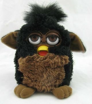 Vtg Furby Baby Black With Brown 70 - 800 1998