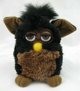 Vtg Furby Baby Black with Brown 70 - 800 1998 2