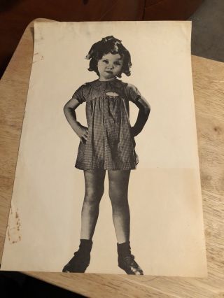 Vintage Shirley Temple Poster - 9 - 1/2 " X 14 "