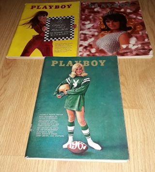 1967 Playboy Magazines May August September All Complete Vintage Cond