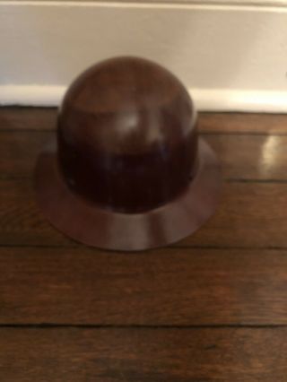 Vintage Brown Msa Skullgard Miners Full Brim Safety Helmet Hard Hat