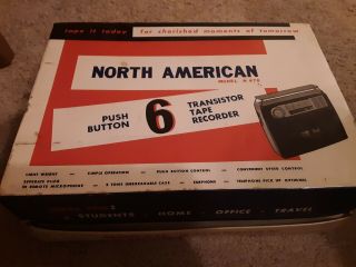North American 6 Transistor Tape Recorder Model N.  678 Vintage