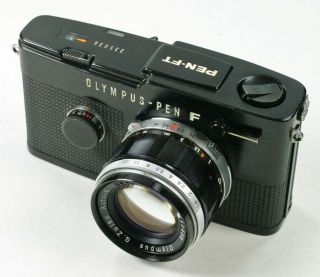 Olympus Black Pen - Ft Slr Half - Frame Camera With F/1.  4 Lens