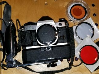 Vintage Canon Ae - 1 Program 35mm Film Camera,  Winder And Grip -
