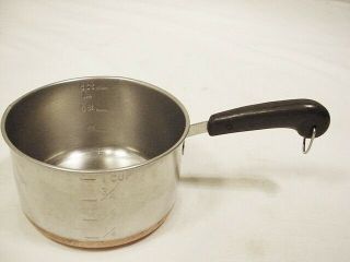 Vtg Revere Ware Copper Clad 1 Cup Measuring Butter Warmer Stainless Steel