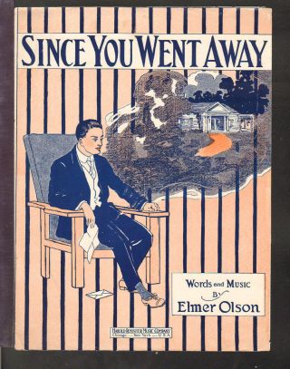 Since You Went Away 1916 Chicago Vintage Sheet Music Q06