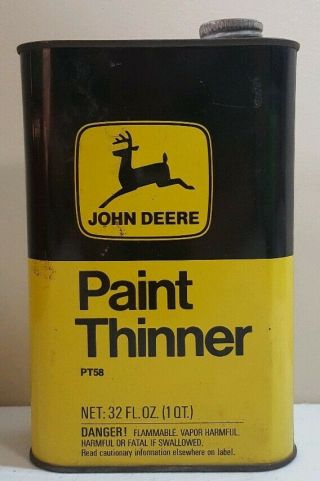 Vintage John Deere Paint Thinner Quart