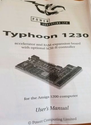 Amiga 1200 Taifun (Typhoon) 1230 Accelerator - 40 mhz 68030 with 72 meg Ram 4