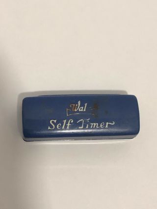 Vintage Walz Self Timer Chrome In Blue Case Camera Timer