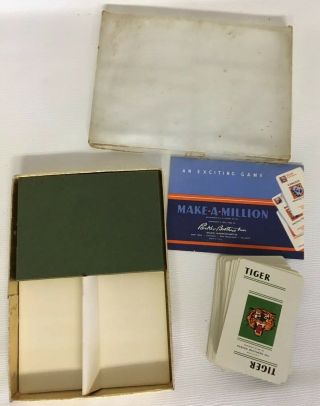 Vintage Make A Million Parker Brothers Card Playing Game 1935 Made Usa