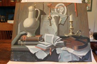 Vintage Colonial Still Life Paint By Number Picture 16 X 20
