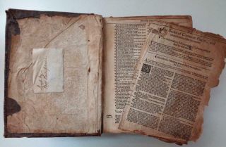 1634 Quarto KING JAMES HOLY BIBLE Old Testament Apocrypha Black - Letter 4