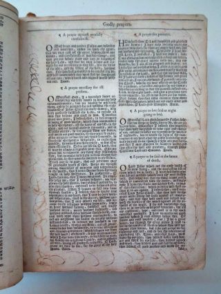 1634 Quarto KING JAMES HOLY BIBLE Old Testament Apocrypha Black - Letter 7