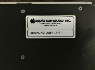 Apple II Computer SN A2S1 - 19457 Integer BASIC RPL Datanetics Keyboard 7908 Date 12