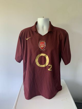 Arsenal Vintage Last Highbury Home Shirt 2005/06 Large