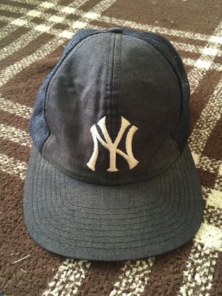 Vintage York Yankees Mesh Trucker Snapback Hat Cap By Twins Ent.