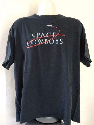 Vtg 2000 Space Cowboys Movie Promo T - Shirt Black Xl Clint Eastwood