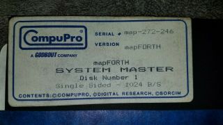 CompuPro GodBout CP/M 68K 1.  1 System Master 8 
