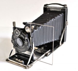 Kamera Werkstatten K.  W.  6.  5x9cm Patent Etui W/ 4.  5 Zeiss Tessar,  Exc