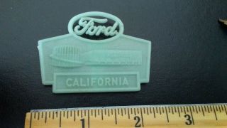 Vintage 1964 - 65 World ' s Fair Ford California Glow In The Dark Pocket Clip Pin 4