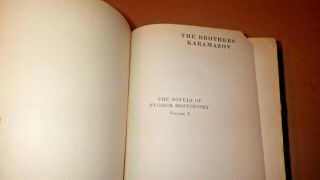 Fyodor Dostoevsky The Brothers Karamazov 1912 Macmillan York 8vo HC VG, 5