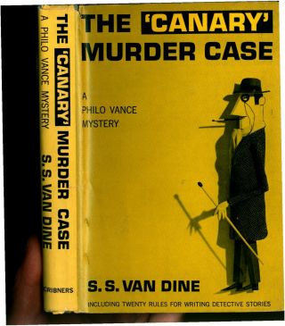 Ss Van Dine,  The Canary Murder Case,  Reissue Of 1960 With Scribner " A "