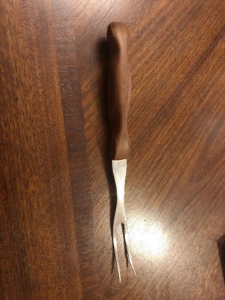 Vintage Cutco 26 Wooden Handle Utility Kitchen Carving Turning Fork
