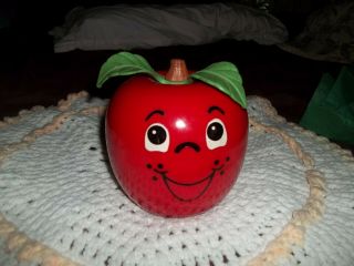 Fisher Price Vintage 1972 Fisher Price Happy Apple Roly Poly Musical Chime 3