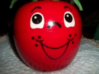 FISHER PRICE Vintage 1972 Fisher Price HAPPY APPLE Roly Poly Musical Chime 3 3