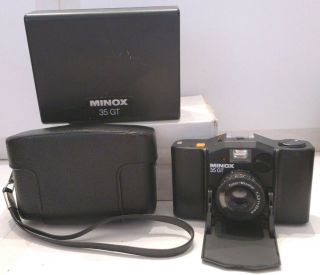 Minox 35 Gt Film Camera,  Minox 2 Part Camera Case & Display Case/box