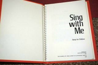 Sing With Me Songs For Children 1980 LDS Mormon Hymn Rare Vintage Spiralbound HB 2