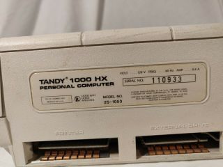 Tandy 1000HX Computer w/ External 5 
