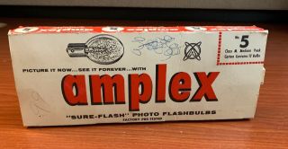 Vintage Amplex No5 Flash Bulbs,  12 Pack.