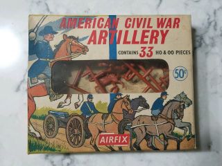 Vintage 1960s Airfix American Civil War Artillery Plastic Model Kit