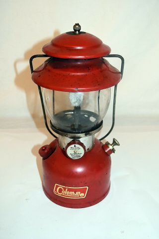 Vintage Coleman 200a Sunshine Of The Night Red Single Mantle Lantern 8 - 66