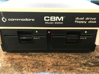Commodore CBM 8050 dual drive floppy disk.  Powers On 4