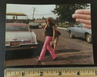 Vintage Picture Photo Of Lady In Pink Pants Shooting The Middle Finger York