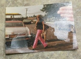 Vintage Picture Photo of lady in pink pants shooting the middle finger York 3